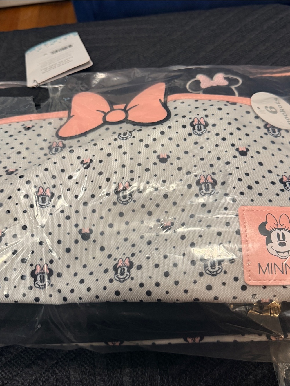 Minnie Mouse Pink & White Kids Crossbody Bag with Bow Accent
